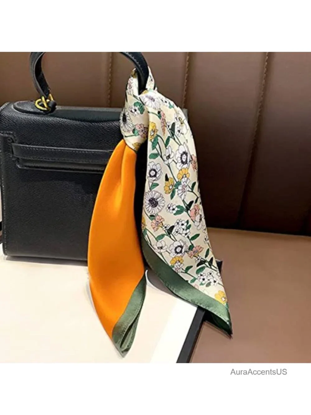 100% Mulberry Silk Square Scarf 21x21 Lightweight Fashion Scarf Women